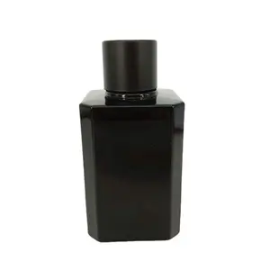 Hotsale 100ml perfume bottle matte black perfume brands glass bottle with matte black cap manufacturing company i
