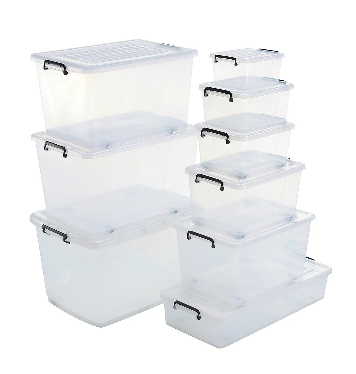 GREENSIDE Various Designs PP Plastic Storage Box Transparent Multi-Purpose Sundries Storage Box Clear Storage Boxes Bins