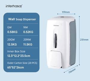 <span class=keywords><strong>Dispensador</strong></span> <span class=keywords><strong>de</strong></span> Jabón Líquido o <span class=keywords><strong>Gel</strong></span> <span class=keywords><strong>de</strong></span> Mano Manual Montado en <span class=keywords><strong>Pared</strong></span>, Comercial <span class=keywords><strong>para</strong></span> Baño, Cocina y Hotel - Product Image 5