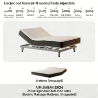 Matelas électrique intelligent de luxe à sections séparées, levage entièrement automatique, massage par vibration, zéro gravité pour chambres à coucher