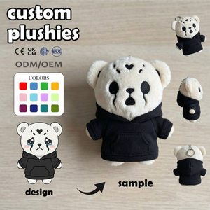 Peluches personnalisées, faible MOQ, mini hamster et ours en peluche avec <span class=keywords><strong>logo</strong></span>, tasse à café Be Fix en tissu de coton, pour anniversaire - Product Image 2