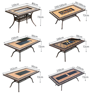 150x90 BBQ Bàn nướng đặt sứ chạm bàn ăn cho sân vườn ban công sân thượng - Product Image 5