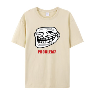 T-shirt à manches courtes pour hommes et femmes, 100% coton, Vintage, drôle, avec motif O-Neck, coupe ample, TROLLFACE MEME <span class=keywords><strong>RAGE</strong></span> - Product Image 4