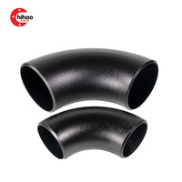 Coude à long rayon de 90 ° en acier au carbone ASTM A234-1.5D sans couture, Sch20-Sch80, noir non revêtu (A105/A105N) pour oléoduc et gazoduc