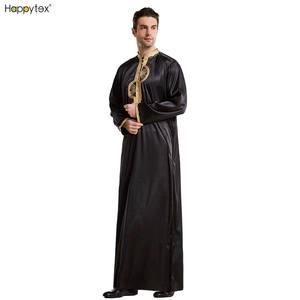 2023 moderno <span class=keywords><strong>abito</strong></span> con collo alto islamico etnico Arabia saudita costumi tradizionali abiti musulmani per gli uomini con ricami per l'autunno - Product Image 1