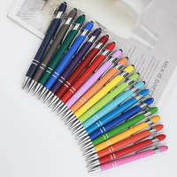 Stylo Bille Multifonction Nouveauté Vente Chaude, Stylet Écran Tactile Souple 2 en 1 avec Logo Personnalisé, Stylos Métalliques