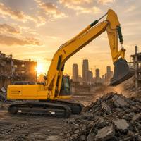 Fournisseur direct d'usine, excavatrice sur chenilles moyenne de 22 tonnes, machine de terrassement haute efficacité