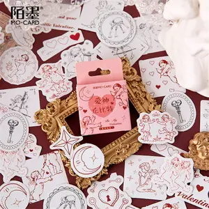 46pcs/box Lovely Cupid Love god Diary Paper Label Scrapbooking Sticker Crafts Decorative Stationery Mini Boxed Sticker