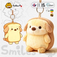 Gantungan Kunci Boneka Anjing Custom, Liontin Maskot Custom, Bahan Aman Non-Toksik, Bersertifikat CE UKCA, Boneka Lembut untuk Hadiah Bisnis