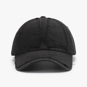 Utility Style Distressed Cotton <b>Rugged</b> Wholesale Manufacturer Custom Logo Retro Cap Adjustable Workwear Inspired Ripped Caps - Product Image 2
