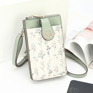 Sac à téléphone mini en cuir véritable pour femme, vente en gros Chine 2022, avec chaînes décoratives en PU écologique, petit support simple pour iPhone 13 - Product Image 1