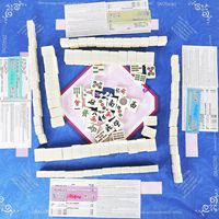 Guía Moderna de 4 Piezas para Identificar Líneas y Guía de Referencia Rápida para Mahjong Americano con Líneas de Cartas Coloridas para Juegos Estándar de Mahjong Americano