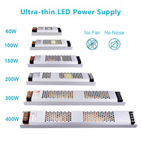 Transformateur 150 Watts pour éclairage LED, affichage fin, alimentation LED couleur pleine 60W 100W 120W 300W 240W 24V 12V