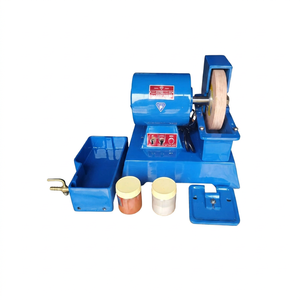 Blue <b>Plastic</b> Rotary Jewelry Polishing Machine with Dual <b>Discs</b> for DIY Craft Making - Product Image 1