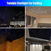 16W LED Sternenhimmel-Set, Funkelnde Schallaktivierte RGBW-Glasfaserbeleuchtung, APP-Fernbedienung, IP33-Zertifiziert, Deckendekoration