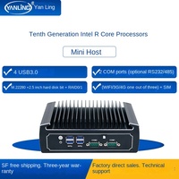 Yanling N3022 Core 10 génération mural sans ventilateur 2.5G Edge Server 485 double chaîne Linux micro-ordinateur industriel AGV Mini