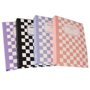 Álbum de Fotos Kpop A5 de Alta Calidad con Diseño a Cuadros, Impresión UV, Encuadernación Espiral Resistente y Ecológica, Portátil, para Tarjetas de Ídolos - Product Image 1