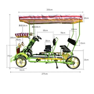 <span class=keywords><strong>Bicicletta</strong></span> a Pedali a <span class=keywords><strong>4</strong></span> <span class=keywords><strong>Ruote</strong></span> per Famiglie, Noleggio Bici da Ciclismo sul Lago, Bici a Pedali per Adulti, Bici Surrey Divertente per Coppie, <span class=keywords><strong>Bicicletta</strong></span> Tandem in Vendita - Product Image 3