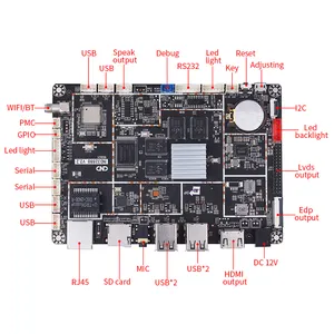 Industriële 2Gb Ram Android Board Rk3288 Gps Wifi Android Printplaat