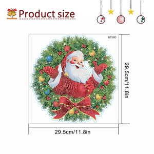 Dibujos animados <span class=keywords><strong>Navidad</strong></span> Santa corona diamante pegatinas niños DIY diamante pegatinas Festival ventana puerta pegatinas decorativas - Product Image 6