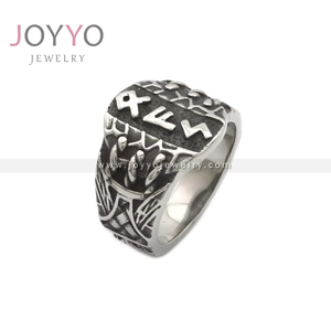 Anillo Vikingo con Runas, Acero Inoxidable de Alta Calidad, Anillos con Nudos Celticos Nórdicos, Joyería para Hombre, Venta al Por Mayor - Product Image 6