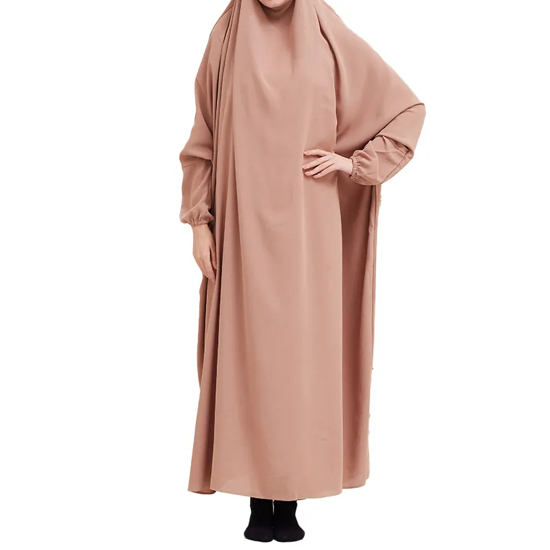 Vestido Hijab de renda para mulheres árabes, vestido de renda Segiempat Dewasa Gasa Putih Famme Et En Abaya, vestido muçulmano chinês