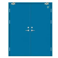 ZHTDOORS Vente portes métalliques en acier coupe-feu de sécurité extérieure avec barre anti-panique porte coupe-feu pour villa 60 min EN approuver