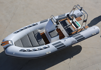 Hovercraft à coque en fibre de verre Qingdao Haohai pour passagers, canoë, bateau pneumatique avec logo personnalisé