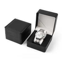 Vente en gros de boîte de montre en cuir PU de luxe emballage personnalisé vide pas cher cadeau montre pour homme et bracelet boîte de rangement avec logo