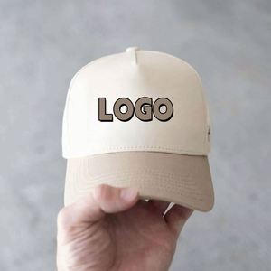 หมวกเบสบอลผู้ชายแบบ 5 ชิ้น 2 สี ทรงโค้งปานกลาง แบบมีโครง  แบบ Snapback - Product Image 3