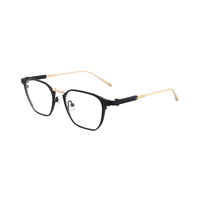 Nuevo Diseño de Monturas Ópticas de Acetato y Metal de Lujo, Monturas de Gafas Cuadradas Vintage al por Mayor