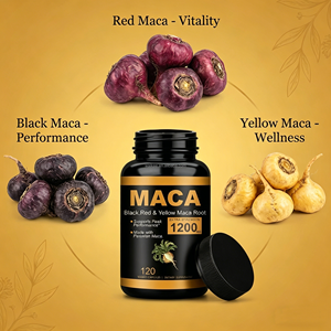 Cápsulas de Raíz de Maca Premium 3 <span class=keywords><strong>en</strong></span> <span class=keywords><strong>1</strong></span>, 1200 mg, Maca Peruana Negra, <span class=keywords><strong>Roja</strong></span> y Amarilla para un Rendimiento y Vitalidad Óptimos, 120 Cápsulas Vegetales - Product Image 5