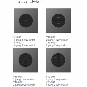 Interruttore Smart Home a Doppio Polo 3 Vie 4 Gang con Pannello Touch PC, WiFi, RF, Comando Vocale Google Alexa, 220V 10A Corrente Massima per Smart Life - Product Image 2