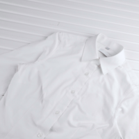 Chemises habillées en coton à manches longues pour femmes avec logo brodé personnalisé