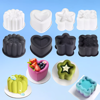 Moule à gâteau personnalisable Candyer en silicone, formes cœur, rond et carré, antiadhésif platine LFGB, sans BPA, pour mousses, vente en gros