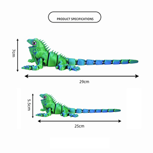 Modelo de Iguana Impreso en <span class=keywords><strong>3D</strong></span> con Articulaciones Móviles, Decoración Creativa para el Hogar, Adorno de Escritorio - Product Image 5