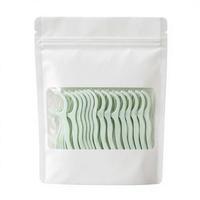 Pochette d'emballage pour cure-dents en PE entièrement recyclable avec fenêtre transparente, fermeture éclair et soudure trois côtés, impression personnalisée