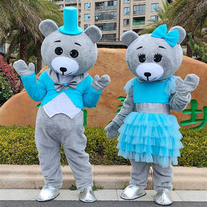 Disfraz de Mascota de Oso de Peluche Personalizado Disfraz de Mascota de Cosplay de <span class=keywords><strong>Pareja</strong></span> de Osos Tiernos para <span class=keywords><strong>Carnaval</strong></span> Boda Navidad Fiesta Festiva - Product Image 1