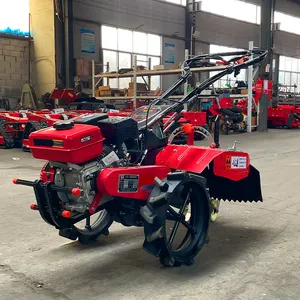 Diesel Power Rotary Tiller Cultivator Four Wheel Drive Agriculture Hand Tools Farming Mini Power Tiller