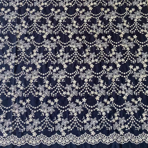 Toptan siyah işlemeli İsviçre vual kuşgözü kadınlar için % 100% pamuk nakış kumaş elbise - Product Image 5