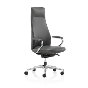 Chaises de patron modernes ergonomiques confortables et douces en cuir pivotantes à dossier haut réglables authentiques pour le bureau - Product Image 2