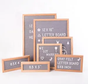 Changeable Felt Letter Board mit Letters Numbers Symbols Changeable Wooden Message Board Sign Wood Letter Board