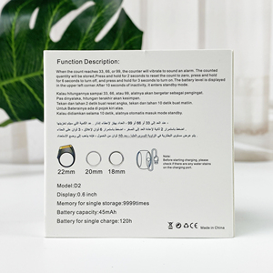 Cadeau islamique, compteur de prières numérique intelligent, écran de 0,6 pouce, rechargeable par USB, bague de prière numérique Tasbeeh <span class=keywords><strong>Zikir</strong></span> - Product Image 6