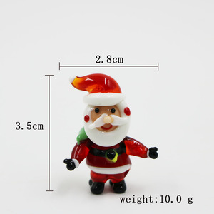 Standing Christmas Glass Santa Claus Figurine Statue With Giftbag Home Interior Decorative <b>Ornament</b> - Product Image 6