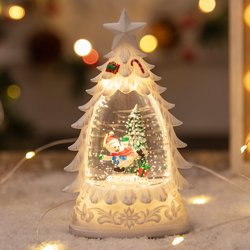 sapin de Noël bonhomme de neige blanc