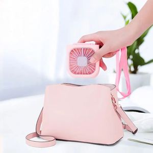Mini Ventilador USB Portátil con Banco de Energía y Soporte para Teléfono, Ventilador de Manos Libres Tipo Collar, Recargable, Velocidades Ajustables, Uso en Escritorio - Product Image 4