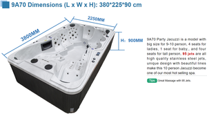 Spa de luxe massage chinois 8 personnes bain à remous pour <span class=keywords><strong>nord</strong></span>-américain fête Spa - Product Image 5