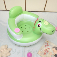Siège gonflable pour bébé en PVC OEM/ODM, motif dinosaure mignon, chaise d'apprentissage pour nourrissons, pour le bain, l'alimentation, intérieur et extérieur