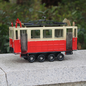 รถบัสสไตล์อังกฤษย้อนยุค โมเดลรถเหล็ก งานฝีมือ ขนาด 1:76 ของตกแต่งโต๊ะทำงาน ของตกแต่งบ้าน ของเล่นสำหรับทุกเพศ - Product Image 1