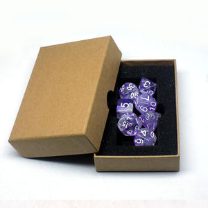 Ensemble de dés polyédriques à bords tranchants de 7 pièces, directement de l'usine, personnalisable avec plusieurs options d'emballage pour <span class=keywords><strong>les</strong></span> jeux de divertissement - Product Image 5